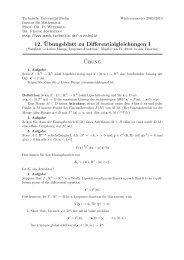 Blatt 12 - Institut für Mathematik - TU  Berlin