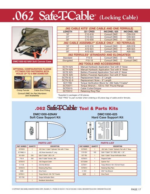 Dmc Crimp Chart