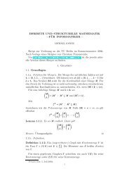 DISKRETE UND STRUKTURELLE MATHEMATIK âF ... - TU Berlin