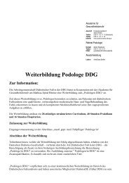 Weiterbildung Podologe DDG - Die Mathias Stiftung