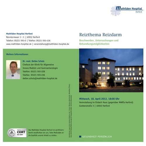Reizthema Reizdarm - Mathilden Hospital Herford