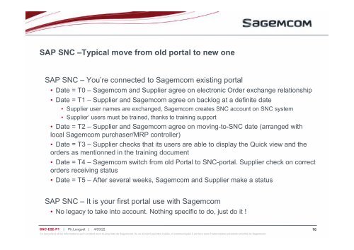 SAP SNC (Supply Network Collaboration) Machine-2 ... - Sagemcom