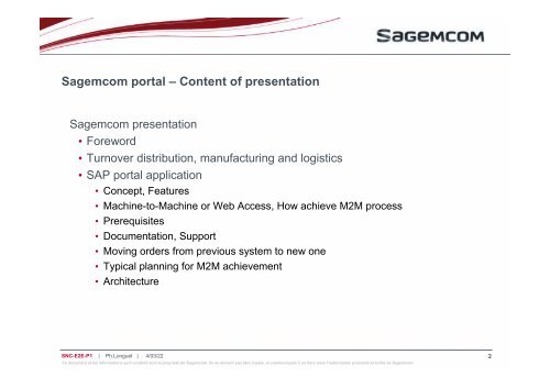 SAP SNC (Supply Network Collaboration) Machine-2 ... - Sagemcom