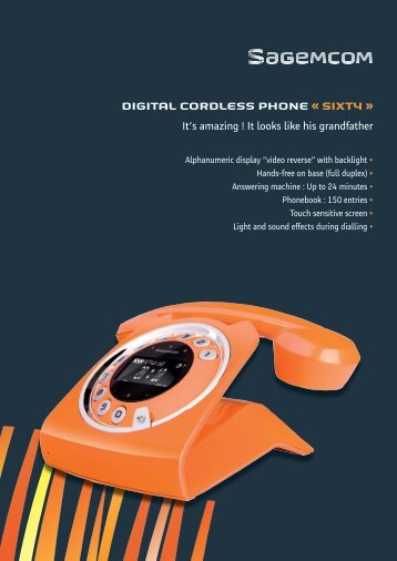 DIGITAL CORDLESS PHONE « SIXTY » - Sagemcom