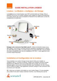 GUIDE INSTALLATION LIVEBOX Livebox : Le Modem ... - Orange