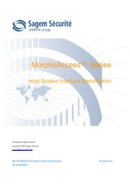 MorphoAccess Host System Interface Specification