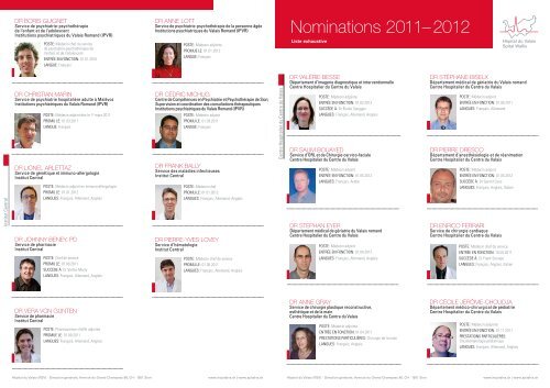 Nominations 2011– 2012 - RSV