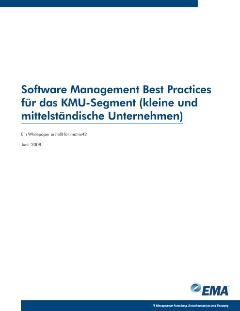 Whitepaper Software Management Best Practices - Matrix42