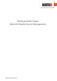 Häufig gestellte Fragen Matrix42 Mobile Device Management