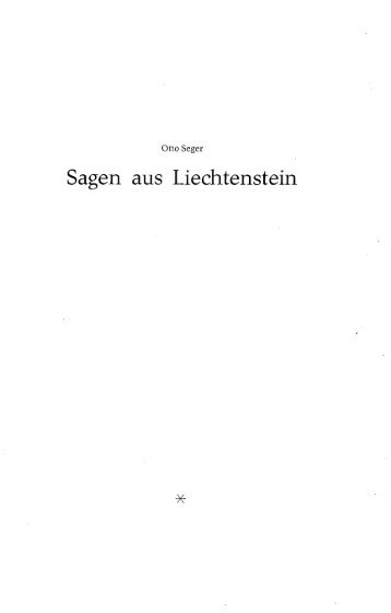 Sagen aus Liechtenstein - eLiechtensteinensia