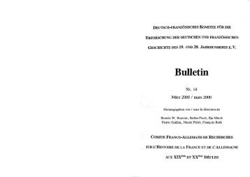 Bulletin n° 14 - Deutsch-französisches Historikerkomitee