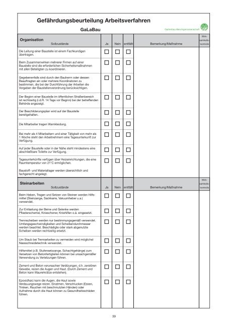 Gefährdungsbeurteilungen - Arbeitssicherheit und ...