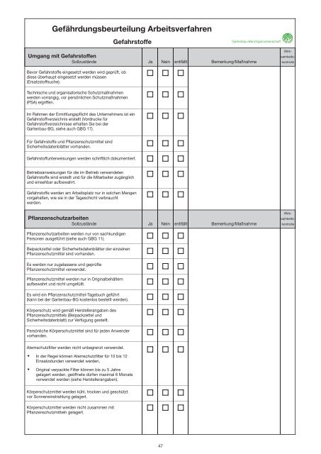 Gefährdungsbeurteilungen - Arbeitssicherheit und ...