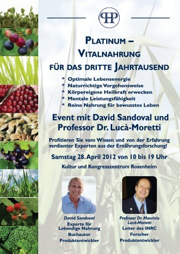 Event mit David Sandoval und Professor Dr. Lucà-Moretti - Exigo