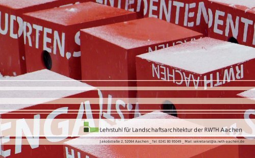 Der Studentengarten - Lehrstuhl für Landschaftsarchitektur