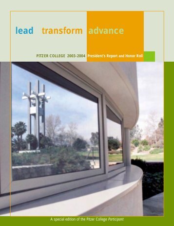 lead transform advance - Pitzer College