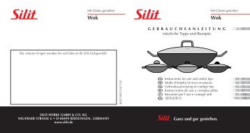 Gebrauchsanleitung Wok - Silit