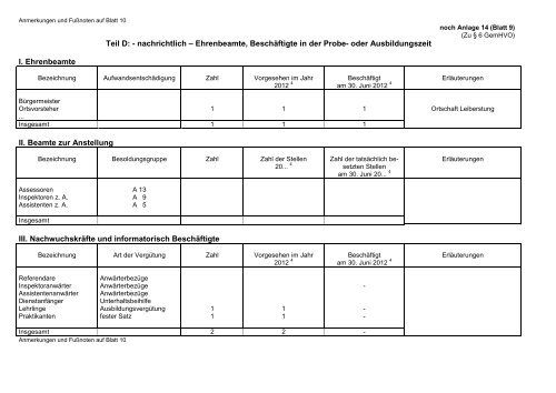 Haushaltsplan 2013 (PDF) - Gemeinde Sinzheim