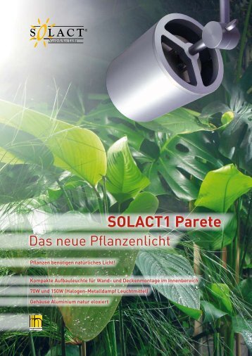 Flyer SOLACT1 Parete als pdf-Datei - Hugentobler Spezialleuchten ...