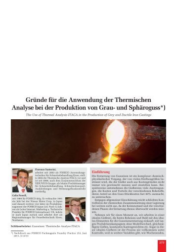 Gründe für die Anwendung der Thermischen Analyse bei der ...