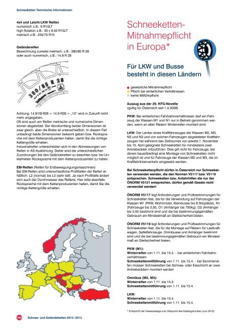 Inhalt 68 Traktionsketten Forstmaschinen pewag Schneeketten ...