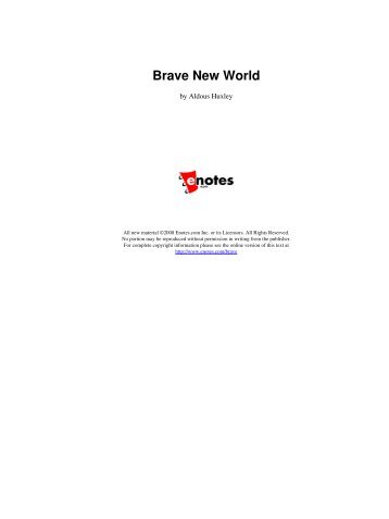 Brave New World: In-depth Study Guide