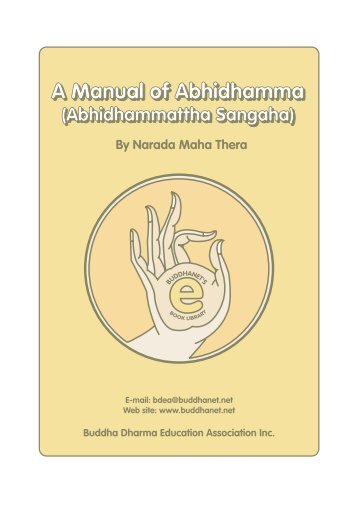 A Manual of Abhidhamma - BuddhaNet