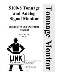 5100-8 Tonnage and Analog Signal Monitor - LINK Systems
