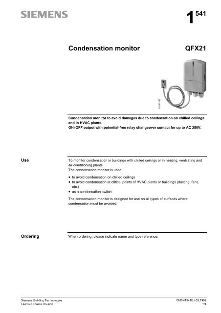 1541 Condensation Monitor Qfx21 Ifs Store