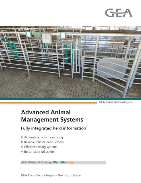 Advanced Animal Management Systems - GEA Farm Technologies