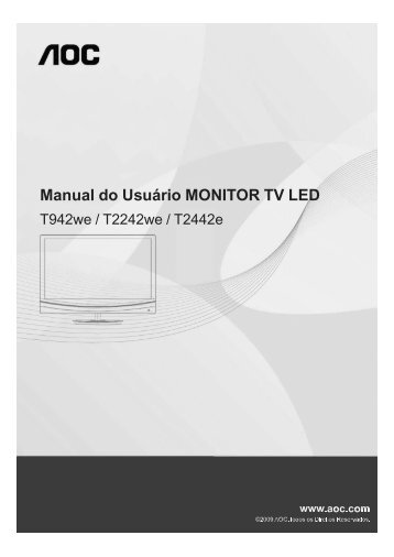 Manual do Usuário MONITOR TV LED - AOC