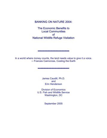 BANKING ON NATURE 2004 - U.S. Fish and Wildlife Service