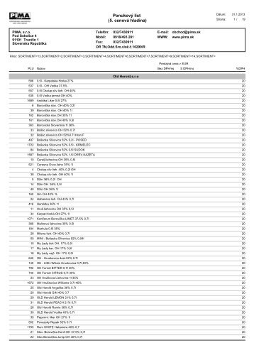 sortiment (PDF - Acrobat Reader) - PIMA sro