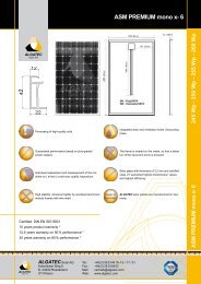 ASM PREMIUM mono x- 6 - ALGATEC Solar AG