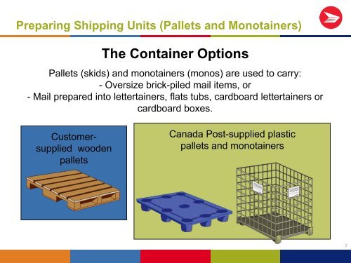Preparing Shipping Units (Pallets and Monotainers ... - Postes Canada