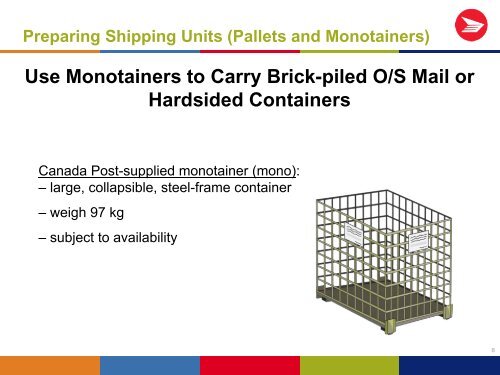Preparing Shipping Units (Pallets and Monotainers ... - Postes Canada