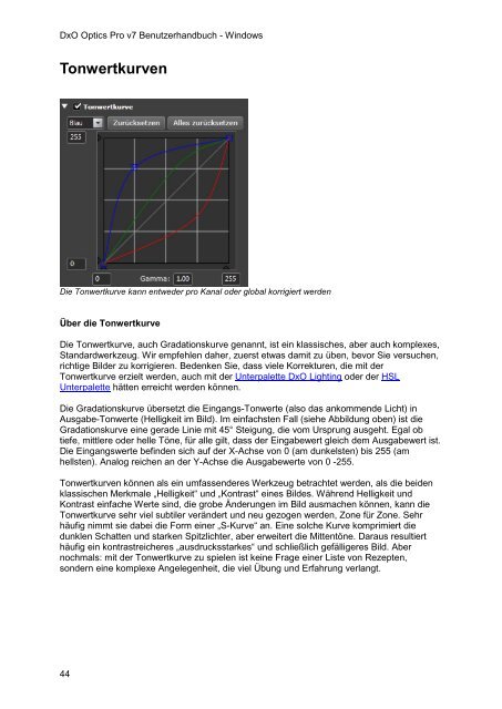 DxO Optics Pro v7 Benutzerhandbuch - Windows - DxO Labs