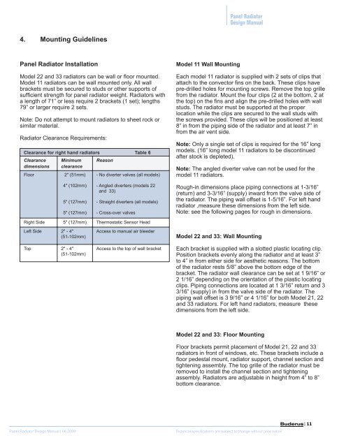 Panel Radiators - Fitch Specialties