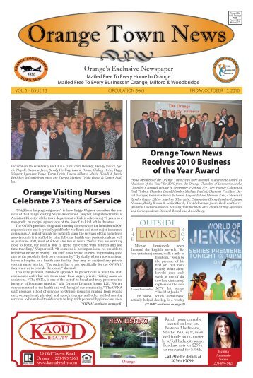 OctObEr 15, 2010 - Orange Town News