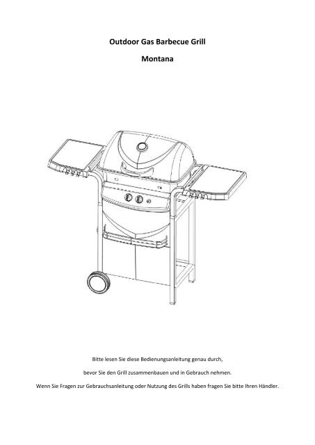 Outdoor Gas Barbecue Grill Montana - Bison BBQ Grill
