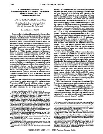 Convenient Procedure for Bromomethylation of Aromatic - American ...