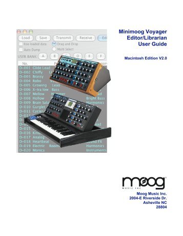 Minimoog Voyager Editor/Librarian User Guide - SoundTower