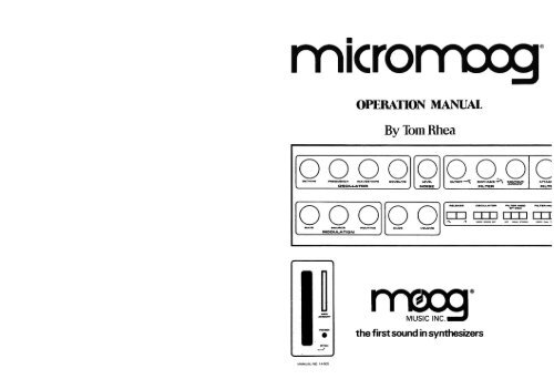 Moog Micromoog User Guide PDF - fantasyjackpalance