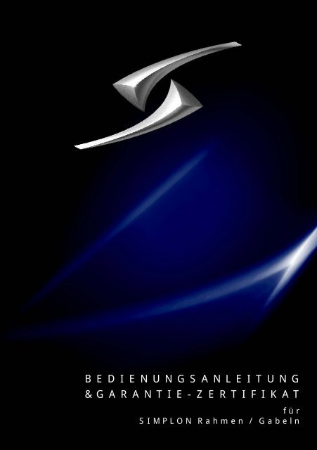 Simplon Rám Handbuch Rahmen - Simplon