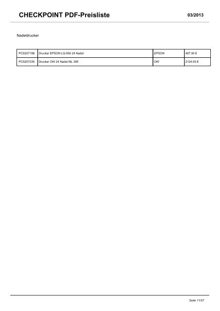 CHECKPOINT PDF-Preisliste - CHECKPOINT Computersysteme ...