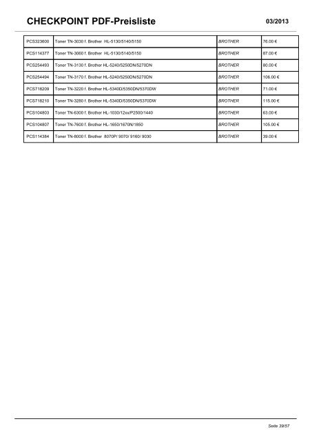 CHECKPOINT PDF-Preisliste - CHECKPOINT Computersysteme ...