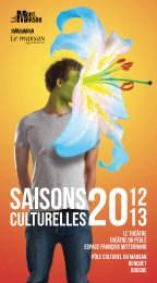 Brochure des Saisons Culturelles 2012-2013 - Le Marsan