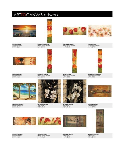 Download our 467 page PDF catalogue - ArtToCanvas.com