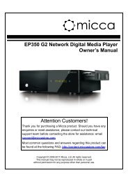 Micca EP350 G2 User's Manual - Micca Store!