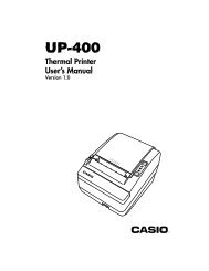 Thermal Printer User s Manual - CASIO Europe